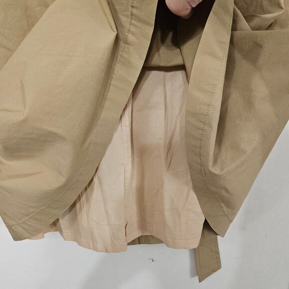 NWT J. Crew Tan Paper-Bag Waist A-Line Belted High Rise Midi Skirt Size 6 Small - Picture 4 of 8